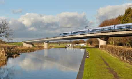 An artist's impression of part of the HS2 high speed rail scheme. A consultation on the project's im