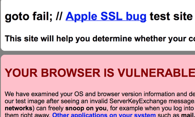 Apple SSL vulnerability