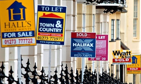 Estate agents boards offer property in Brighton