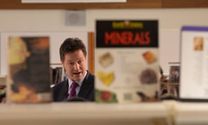 Nick Clegg visiting Bishop Challoner Catholic Collegiate School in east London on Tuesday.
