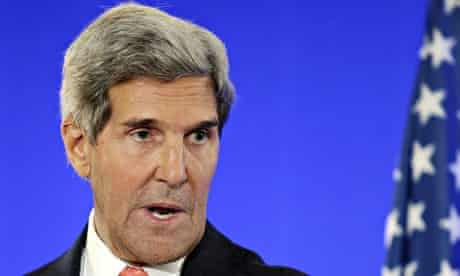 US Secretary of State John Kerry gives a