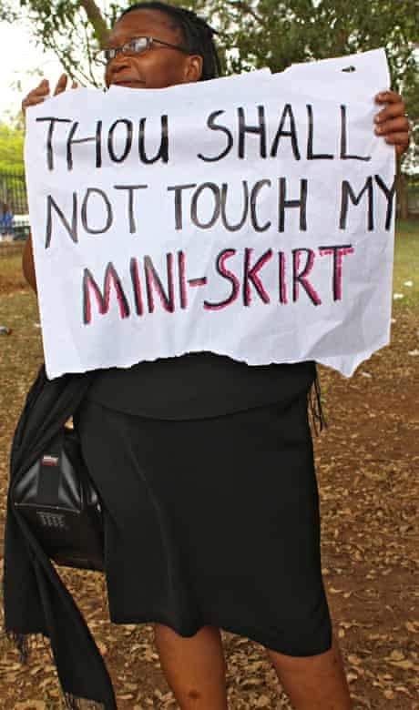 Mini-skirt ban' protest in Kampala, Uganda
