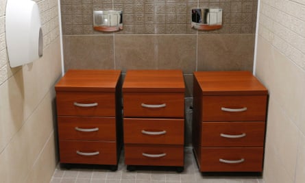 Former double toilet cubicle in Krasnaya Polyana near Sochi