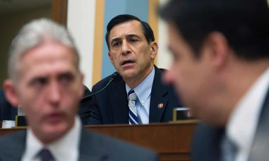 House judiciary committee member Darrell Issa questions deputy attorney general James Cole