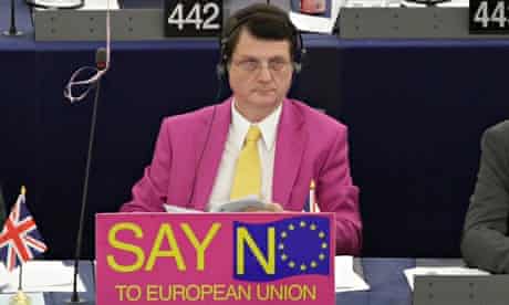 Gerard Batten cuts a distinctive figure at the European parliament