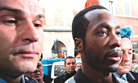 Rudy Guede at his appeal in Perugia