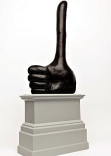 Really Good by David Shrigley, a giant thumbs-up that will grace the fourth plinth, Trafalgar Square