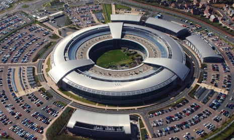 An aerial image of the British Government Communications Headquarters (GCHQ) in Cheltenham, Gloucestershire, west central England.