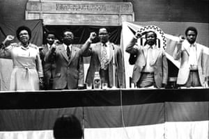 ANC President Oliver Tambo was the main speaker at a rally held in London to mark South Africa Freedom Day on 26 June 1981. Also on the platform were ANC representative Ruth Mompati, FRELIMO leader and future Mozambique President Armando Guebuza, SACTU General Secretary John Gaetsewe and SWAPO Deputy Secretary for Labour P Munyaro. Freedom Day Oliver Tambo
