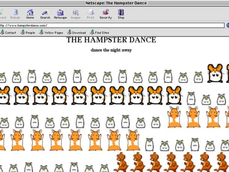 Screen-grab of www.hampsterdance.com, one of the 25 things you may have forgotten about the internet.