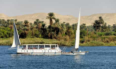 A dahabiya on the Nile.