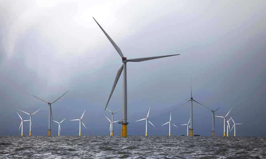 Turbines at the London Array. A survey of attitudes to science and engineering today found 76% people support offshore wind farms.
