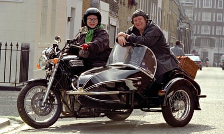 The Two Fat Ladies chefs, Jennifer Paterson (left) and Clarissa Dickson Wright in 1996