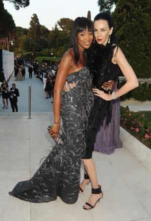 Naomi Campbell and L'Wren Scott arrives at amfAR's Cinema Against AIDS 2010 benefit gala at the Hotel du Cap in Antibes, France.