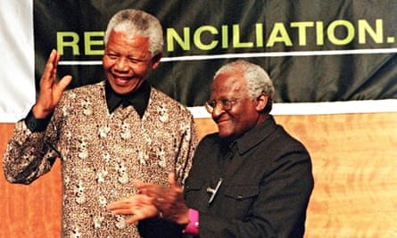 Nelson Mandela with Desmond Tutu