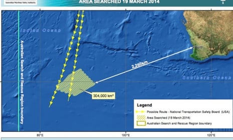 Search zone off Australian coast for missing Malaysia Airlines flight on Wednesday.