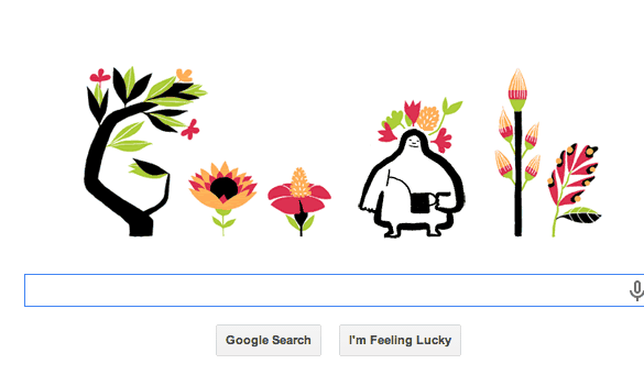 Spring equinox Google doodle