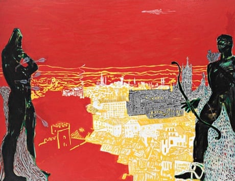 Red Sienna, 1985, by Peter Doig