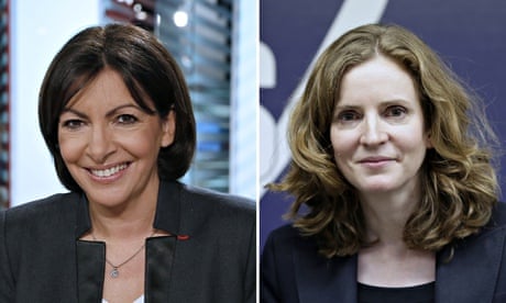 Socialist candidate Anne Hidalgo and UMP candidate for Paris mayoral poll Nathalie Kosciusko-Morizet