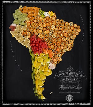 Food maps of the world: Food maps of the world South America