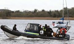 A Garda sub-aqua unit search Lough Ree, Co Westmeath for a man still missing after his boat capsized
