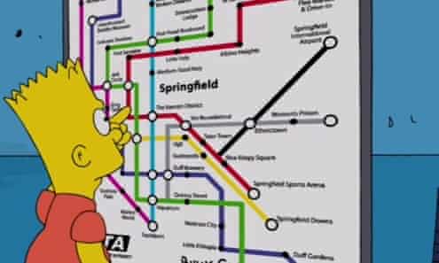 Simpsons transit map