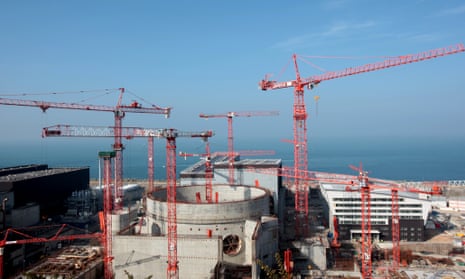 The construction site of the third-generation European Pressurised Water nuclear reactor (EPR) in the French northwestern city of Flamanville.