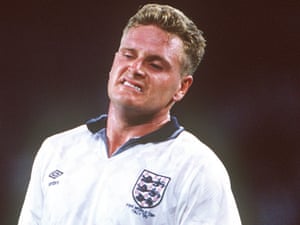 England's Paul Gascoigne. Banned if England progress.