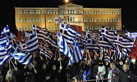 Golden Dawn protests in front of Greek Parliament