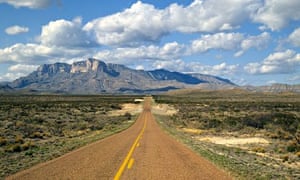 Main highway in Guadalupe Mountains National Park, Texas