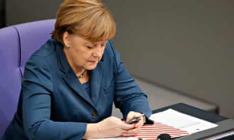 Angela Merkel on a Nokia slide