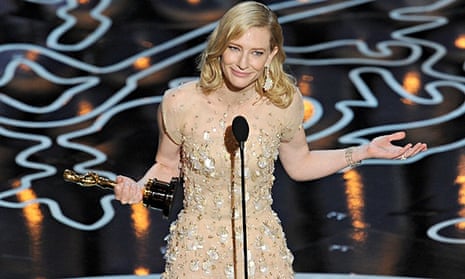 Guardian Oscars Cate Blanchett accepts award