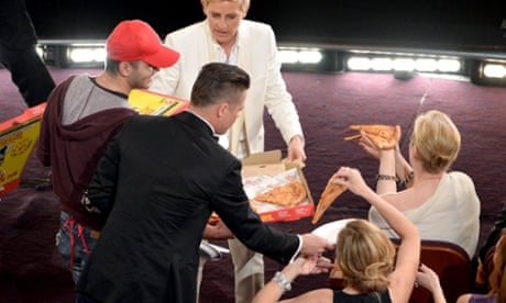 Ellen DeGeneres pizza Oscars