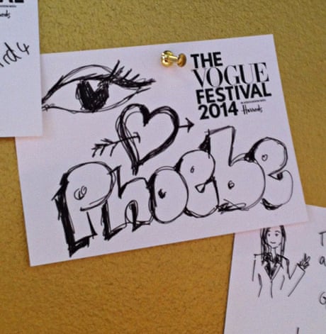 Fans of the designer pinned heartfelt doodles to comment boards.