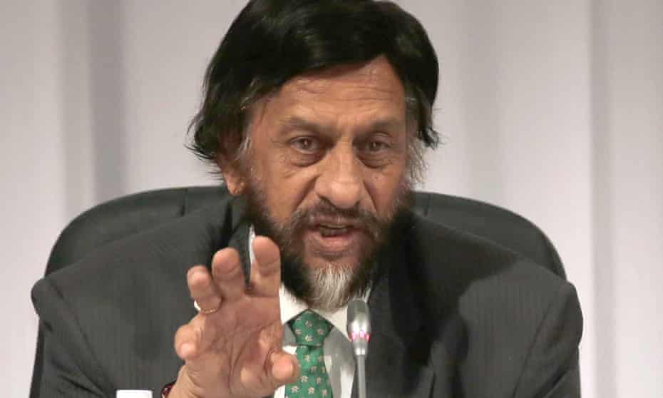 Chairman of the Intergovernmental Panel on Climate Change (IPCC) Rajendra K. Pachauri speaks during a press conference in Yokohama