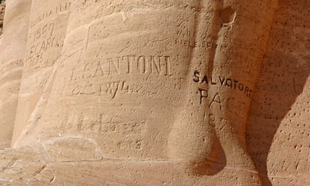 Victorian graffiti at Abu Simbel