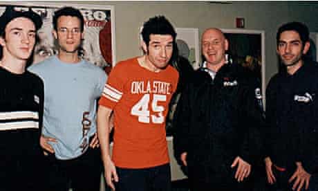 Alex Calderwood with other people involved in the Seattle music scene in 1998