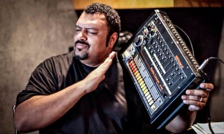 Egyptian Lover with his Roland TR-808.