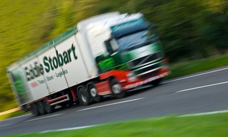 Eddie Stobart truck with motion blur