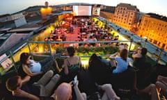 Corvinteto is a Budapest club with a huge roof terrace in a former supermarket