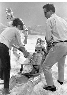 Derek Martinus, right, giving a helping hand to a Cyberman