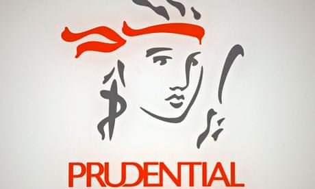 File photo of the Prudential logo in Hong Kong