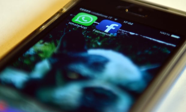 Facebook and WhatsApp apps on a smartphone