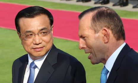 Tony Abbott and Premier Li Keqiang