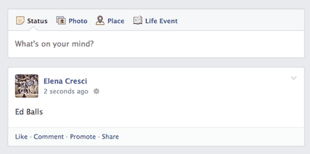 Always a bit awkward when you type the name of the person you're stalking in your Facebook status.