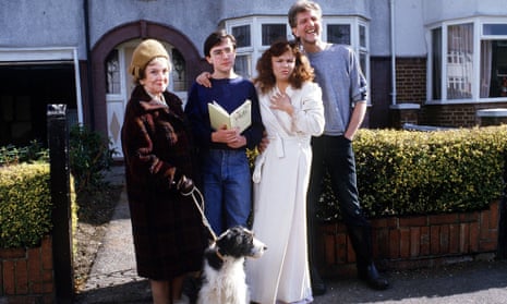 Adrian Mole and family, in the 1980s TV series.