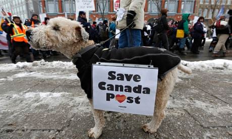 Canada Post dog protest Ottowa