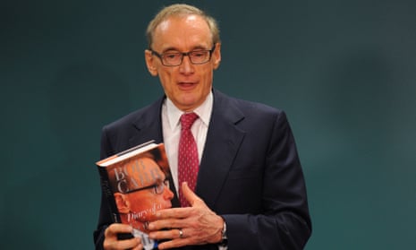 Former foreign minister Bob Carr holds a copy of  his new book.