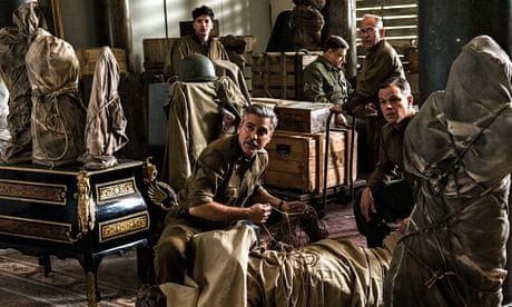 A still from the film The Monuments Men starring and directed by George Clooney