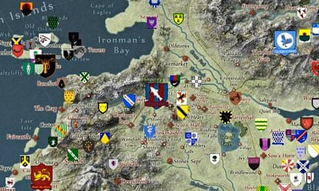 Game of Thrones Westeros map